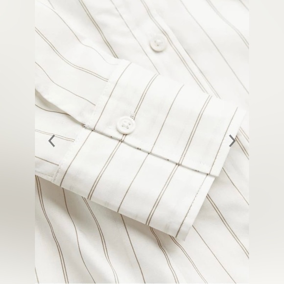 H&M white cotton poplin button down shirt •Size:XS•100%cotton•Brand new - Picture 4 of 7
